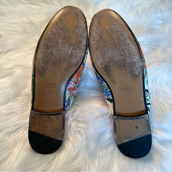 LIMITED EDITION Gucci X Ken Scott Princetown Floral Mules - Picture 10 of 11